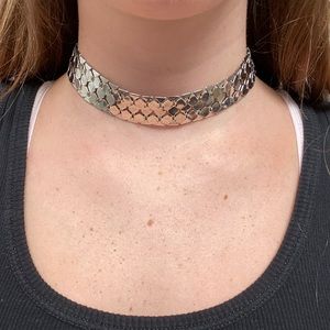 H&M Silver Mirror Choker